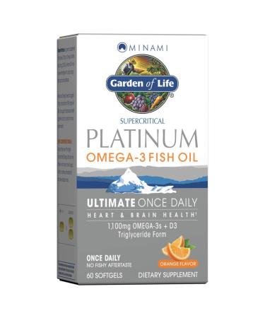 Minami Nutrition Platinum Omega-3 Fish Oil Orange Flavor 60 Softgels