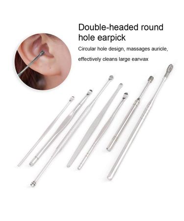 8pcs Stainless Steel Ear Pick Kit for Earwax Removal Spiral Double-Headed Cleansing Tools - Buy Online on GoSupps.com