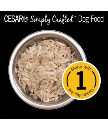 Cesar Simply Crafted Wet Dog Food Chicken Flavour 37g Pack of 10 & Simply Crafted Wet Dog Food Chicken Carrots Barley & Spinach 37g Pack of 10 - Buy Online on GoSupps.com