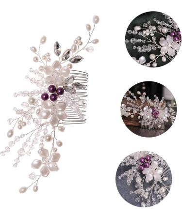DOITOOL 1pc Braided Flower Comb Braiding Hair Accessories Barrettes for Women Wedding Hair Accessories for Women Flower Headband To Weave Modeling White Bride Hair Comb Wire - Buy Online on GoSupps.com