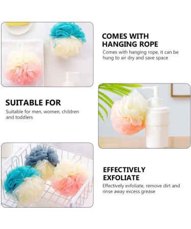 8pcs Color Matching Bath Ball & Sponge Set | Men's Body Wash Loofah & Massage Scrubber - Perfect for Shower & Relaxation - Buy Online on GoSupps.com