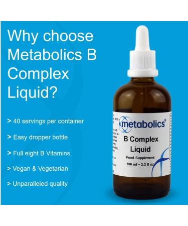 Bio-Available Vitamin B Complex Liquid Drops with Methylcobalamin & Adenosylcobalamin | B1 B2 B3 B5 B6 B7 Choline Folate & Biotin | Additive-Free | 100ml (Pack of 1) - Adults - Buy Online on GoSupps.com