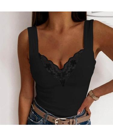 Shop Sexy Black Sports Bras for Women | Versatile Sleeveless V-Neck Tank Top | Casual Stretchy Y2K Summer Streetwear - Buy Online on GoSupps.com