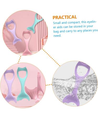 DOITOOL Makeup Applicator 4pcs Eye Stamp Brush Molds Cosmetic Mascara Lash Compact Detachable Purple Winged for Buddy 15X5.7CMx4pcs Violetx4pcs - Buy Online on GoSupps.com