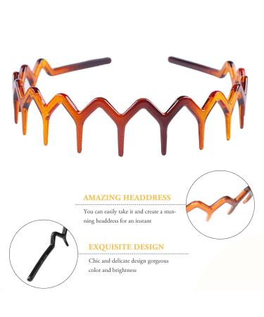 Minkissy Zigzag Hair Ties - 2 Piece Anti-Slip Plastic Hair Accessories for Women & Girls - Buy Online on GoSupps.com
