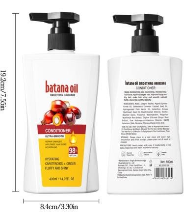 Apr s-Shampooing Avec Huile De Batana Cr me Capillaire Batana 400 Ml Apr s-Shampooing R paration Intense Apr s-Shampoing Nourrissant Apaise Le Cuir Chevelu Et Rend Les Cheveux Plus pais - Buy Online on GoSupps.com