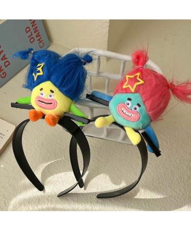 JSGHGDF Funny Hairhoop Cartoon Plush Hairband Music Festival Hairband Kids Birthday Party Wear Women Face Washing Headband Light green fried ha - Buy Online on GoSupps.com