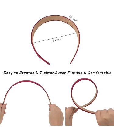 Wecoe 10 Pack Satin Headbands - Red White Black - Non Slip Fashion Hair Bands - DIY Mothers Day Accessories - Buy Online on GoSupps.com