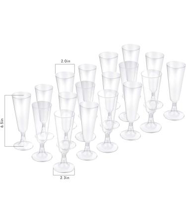 18 Pack of Clear Mini Plastic Champagne Flutes - Disposable Mimosa Wine Glasses for Wedding Parties - 5.5oz Toasted Flutes for Cocktails - Buy Online on GoSupps.com