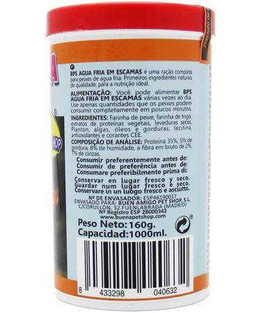 BPS Complete Fish Food for Cold Water Balanced Aquarium Ornamental Fish 1000ml (Model 2: 160g) BPS-4063 - Buy Online on GoSupps.com