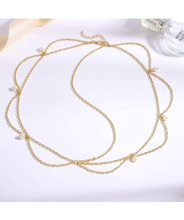 Boho Pearl Head Chain with Tassel Layered Headband - Gold Gypsy Hair Accessories for Women - Buy Online on GoSupps.com