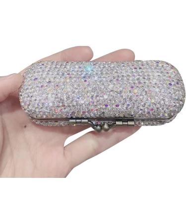 Crystal Lipstick Case Holder with Mirror | Glitter Diamonds Rhinestone Clip | Luxury Lip Gloss Organizer - Buy Online on GoSupps.com