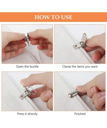 15 Pack Metal Pacifier Clips - Silver Duck Beak Insert Baby Pacifier Chains - Durable Braces Clip Straps for International Shipping - Buy Online on GoSupps.com