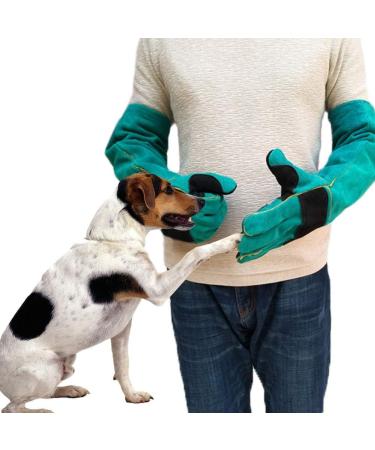 Animals Handling Gloves Anti-Bite/Scratch Thickened Protection Gauntlet for Cat Dog Ferret Wild Bird Pet Handling - Buy Online on GoSupps.com