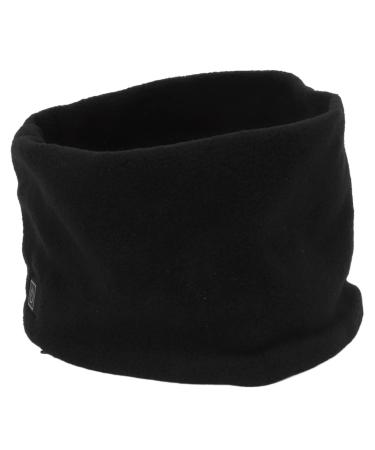 Heated Neck Warmer Soft Adjustable Winter Neck Warmer Flannel 3 Heat Settings Safe Cold Resistant For Horse Riding (BLACK)