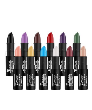 AKARY Blue Matte Lipstick - Long-Lasting Non-Stick Goth Lip Gloss | Vintage Makeup & Party Gift for Women | High Impact Color for Halloween & Cosplay - Buy Online on GoSupps.com