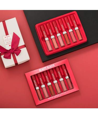 6 Colors Velvet Nude Lip Gloss Kit - Non-Stick Sexy Matte Waterproof & Moisturizing Liquid Lipstick for All Skin Tones - Buy Online on GoSupps.com