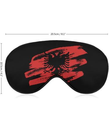 Vintage Albanian Flag Sleep Mask - Adjustable Eye Cover for Sleeping and Travel - Buy Online on GoSupps.com