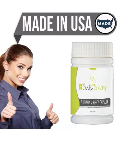 Organic Pueraria Mirifica Breast Enhancement Pills - Natural Breast Enlargement Capsules for Women | Firmness Elasticity & Improved Skin Hair & Nails - 120 Count - Buy Online on GoSupps.com