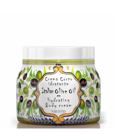 RUDY PROFUMI Le Maioliche Italian olive oil moisturizing cream body 450 ml Made in Italy notes of olive wood vetiver ginger bergamot white flowers benzoin valuable woods