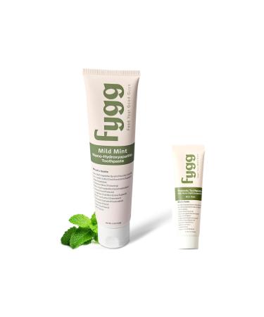Fygg Fluoride-Free Toothpaste (4 oz) with Travel-Size (0.7 oz) Mild Mint | Nano-Hydroxyapatite Formula for Sensitive Teeth Whitening & Enamel Repair