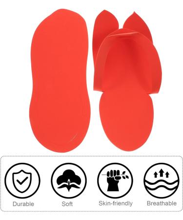 Lurrose 12 Pairs Disposable Pedicure Slippers | Foam Flip Flops for Spa, Nail Salon, Home Use - Buy Online on GoSupps.com