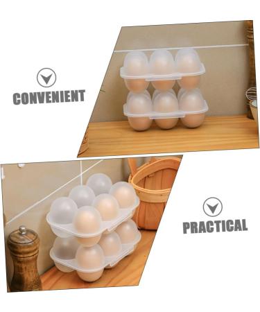 Zerodeko 2pcs Egg Storage Box Plastic Trays Eggs Fridge Egg Holder Egg Holder Dispenser Flat Shoes Organizer - Buy Online on GoSupps.com