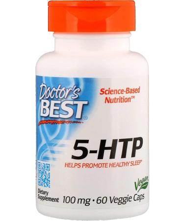 Buy Doctor's Best 5-HTP 100 mg - 60 Veggie Caps | Mood Support & Natural Wellness | International Shipping Available - Buy Online on GoSupps.com