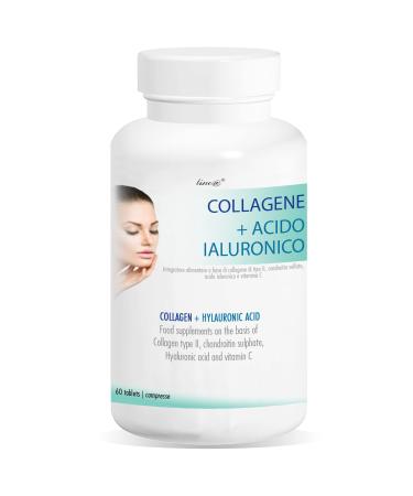 Line@Diet Collagen + HYALURONIC ACID | 60 cpr| Men & Women | Skin elasticity | Ligaments | Muscles and joints | Hydrolyzed COLLAGEN | CHONDROITIN | HYALURONIC ACID | VITAMIN C