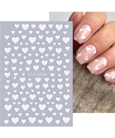 6 Sheets Valentine s Day Nail Stickers - 3D Heart Nail Art Decals in Black White Red Gold and Silver for DIY Nail Designs - Perfect Valentine s Nail Supplies for Women - Buy Online on GoSupps.com