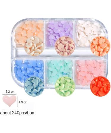 DIY Manicure Purple Blue Charms Resin Love Heart Nails Rhinstones Nail Art Decorations 3D - Buy Online on GoSupps.com