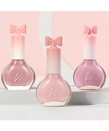 Nail Varnish Set Spring Summer 3 Colors Pink Nail Polish Set Natural Long Lasting No Need Cure Quick Dry Nude Pink Nail Polish for Women DIY Nail Art at Home 8.5ML - Buy Online on GoSupps.com