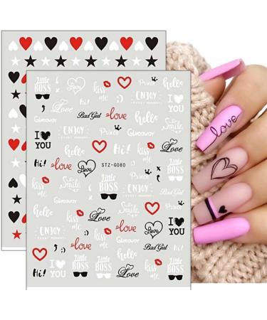 Manicure Cupid Cartoon Valentine Nail Art Stickers Love Heart 3D Decals Letters(STZ-G073) - Buy Online on GoSupps.com