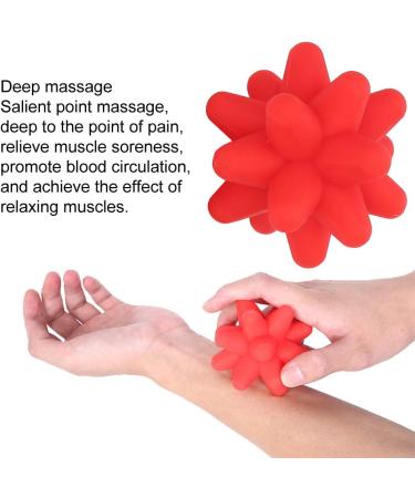 Silicone Massage Ball for Myofascial & Muscle Relaxation - Acupuncture & Deep Tissue Massager - Red Fitness Massage Ball - Buy Online on GoSupps.com