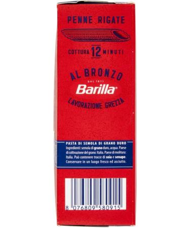 3x Barilla Penne Rigate al Bronzo Bronze drawn Pasta 400g raw processing method - Buy Online on GoSupps.com