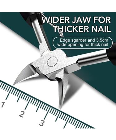 Toenail Nail Clippers Cutters Stainless Steel Pedicure Manicure Tools Professional Thick Ingrown Correction Tool Trimmer(Whitestyle) 12.5*7.5cm Whitestyle - Buy Online on GoSupps.com