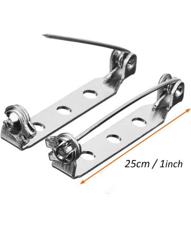 100 Pcs Silver Tone 1 Inch Bar Pins with 3 Holes for Badge Insignia Making - by STARVAST - Buy Online on GoSupps.com