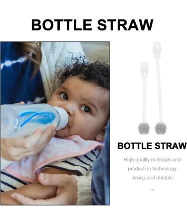 Healifty 2Pcs Weighted Straw Sippy Cup Straws Replacement - Transparent Baby Bottle Straws for Nursery Bottle Water Cup - Buy Online on GoSupps.com