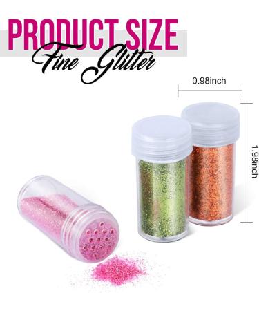 Teenitor 48 Colors Glitter Set - Fine Craft & Cosmetic Glitter for Nail, Body, Festival Makeup - Buy Online on GoSupps.com