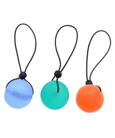 3 STK stress balls stress balls Hand finger trainer Hand training Hand muscle trainer fitness equipment grip strengthen ball fitness hand therapy paneling jelly tool ball squeezing power ball as shown