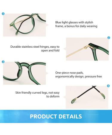 Firmoo Anti-Glare Blue Light Blocking Glasses for Men & Women - Retro Leopard Panto Design Scratch-Resistant Eye Fatigue Relief - Buy Online on GoSupps.com