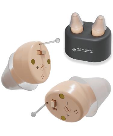 Audien ATOM Rechargeable Hearing Amplifier to Aid and Assist Hearing, Premium Comfort Design and Nearly Invisible