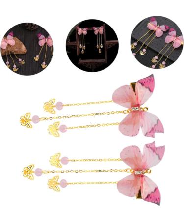 FRCOLOR Accessories Pairs hanfu butterfly headdress kids fabric hairpin kimono hair accessories han chinese costume accessories hair barrettes hairpin with tassel girl clip child Kids - Buy Online on GoSupps.com