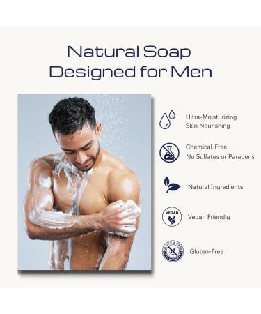 Dapper Yankee Tea Tree Mint Natural Soap for Men | Peppermint & Tea Tree Scent | Activated Charcoal & Essential Oils | Moisturizing Grooming Product - Buy Online on GoSupps.com