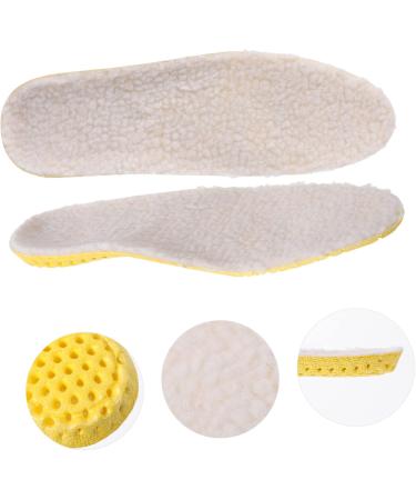 Winter Warm Insoles for Men & Women | Fluffy Thermal Slipper Inserts | Heated Shoe Pads for Outdoor Use - Beige 7.5 - Buy Online on GoSupps.com