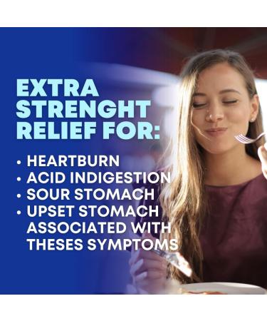 Extra Strength Antacid Tablets - Mint Flavor Travel Size Chewables for Heartburn Relief - 96 Ct - Buy Online on GoSupps.com