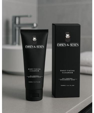 EMSEN & SESEN Mens Daily Facial Cleanser Deep Cleansing & Hydrating Face Wash with Volcanic Soil Aloe Vera Hyaluronic Acid Vitamin E & Chamomile | 3.4 fl oz - Buy Online on GoSupps.com