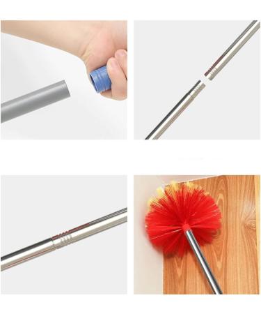 Spider Web Brush Ceiling Cleaning Duster with Extension Cord Cleaning Brush for Indoor and Outdoor High Reach Furniture Use for Outdoor and Indoor Spider Webs Red 230 Cm - Buy Online on GoSupps.com