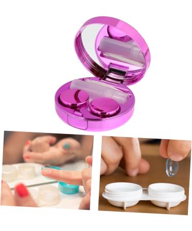Buy Solustrative Contact Lens Container Set - Violet Care Case with Mirror - Ideal Travel Dispenser for Contact Lenses - Buy Online on GoSupps.com