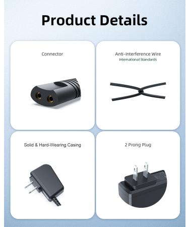 Braun-Series Electric Shaver Charger Cord - 12V Compatible with 3/7/9/5/1 Models - Buy Online on GoSupps.com